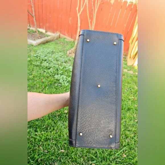 🔥 Vintage Gucci Diana Bamboo Top Handle Bag Black Leather | Classic 90s Gucci - Picture 5 of 13